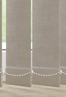 Flori Faux Suede (Blackout), Latte - Vertical Blind Slats